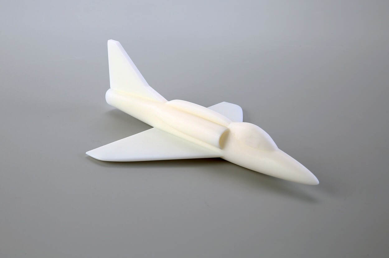 resin 3d printed solid airplane model